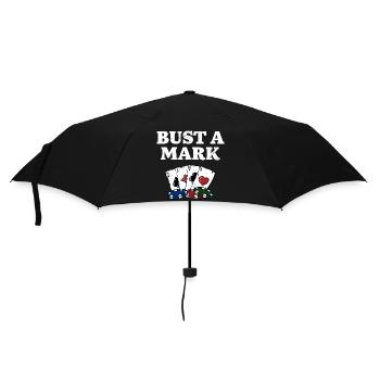 Bust a Mark Poker Card Jeux De Poker Carte de Joueur de Poker - Parapluie standard - noir - Devant