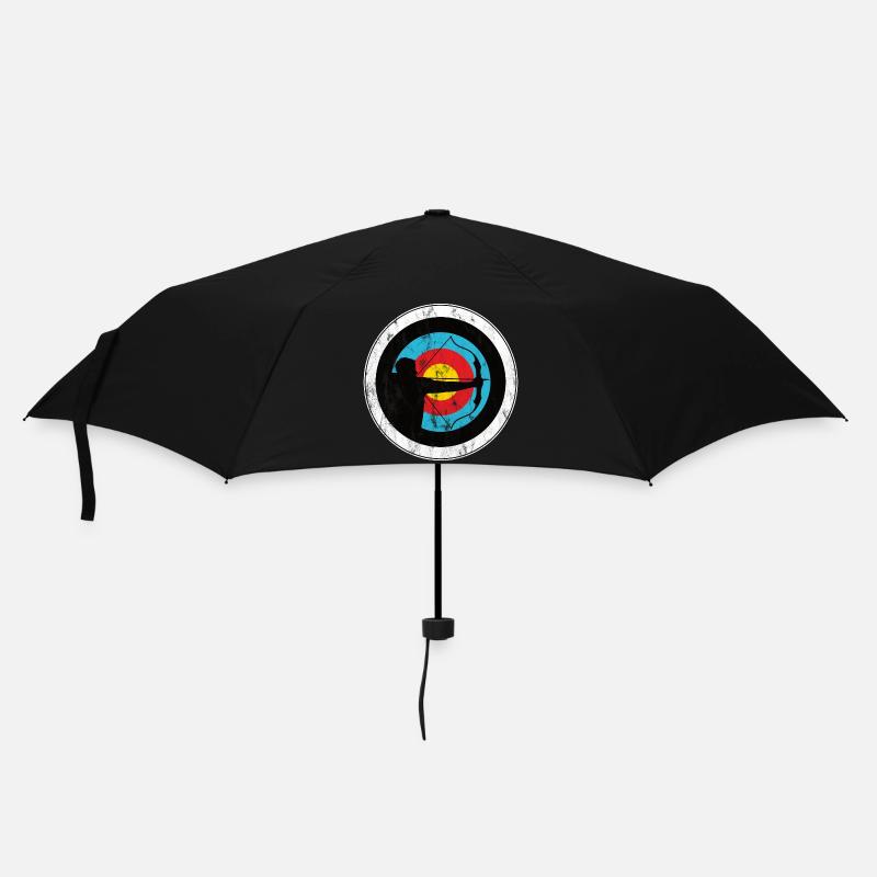 Bogenschiessen Bogenschütze mit Zielscheibe - Regenschirm (klein) - Schwarz