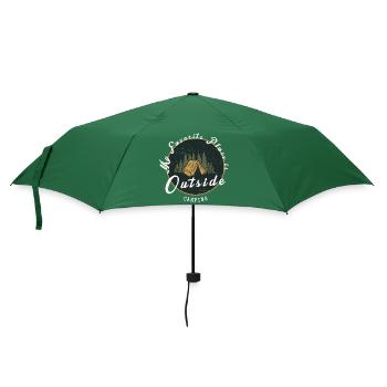 Mein Lieblingsplatz ist Draußen - Regenschirm (klein) - Flaschengrün - Vorne