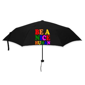 Be a nice human - Parapluie standard - noir - Devant