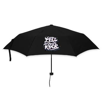 Let's Rock - Regenschirm (klein) - Schwarz - Vorne