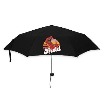 ARVID - Beau nom de garçon avec T-REX Dino - Parapluie standard - noir - Devant