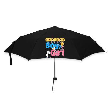 Pink or Blue Grandad Loves You Best Grandpa Ever - Umbrella (small) - black - Front