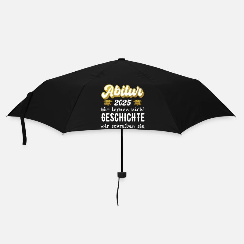 Abitur 2025 Abi Geschenk - Regenschirm (klein) - Schwarz