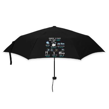 Cheval temps libre cadeau accro au chevaux - Parapluie standard - noir - Devant