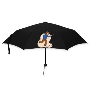 Boules player Boules ball for Bouler Petanque Boule - Umbrella (small) - black - Front