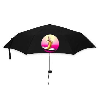 Surfing Banana Sunset - Umbrella (small) - black - Front