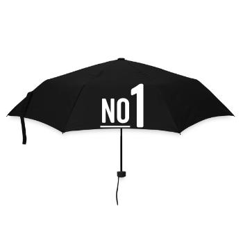 No 1 - Nummer eins - Regenschirm (klein) - Schwarz - Vorne