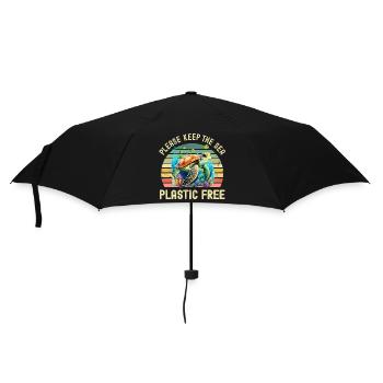 Protection de l’environnement des tortues marines - Parapluie standard - noir - Devant