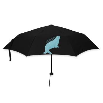 Meerestiere - Regenschirm (klein) - Schwarz - Vorne