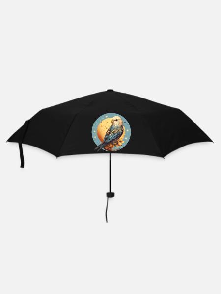Wellensittich - Regenschirm (klein) - Schwarz