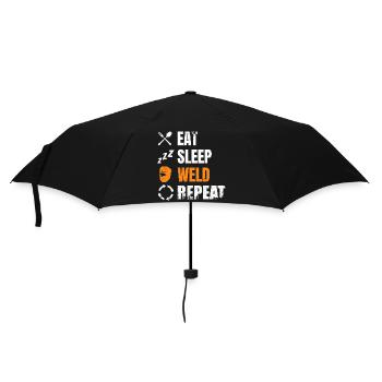 Manger, dormir, souder, répéter - Parapluie standard - noir - Devant
