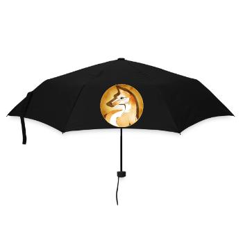 Hand drawn beautiful fox in frame - Umbrella (small) - black - Front