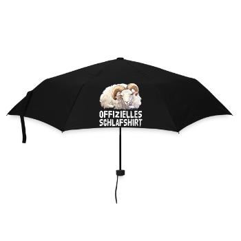 Offizieles Schlafshirt Widder Steinbock - Regenschirm (klein) - Schwarz - Vorne