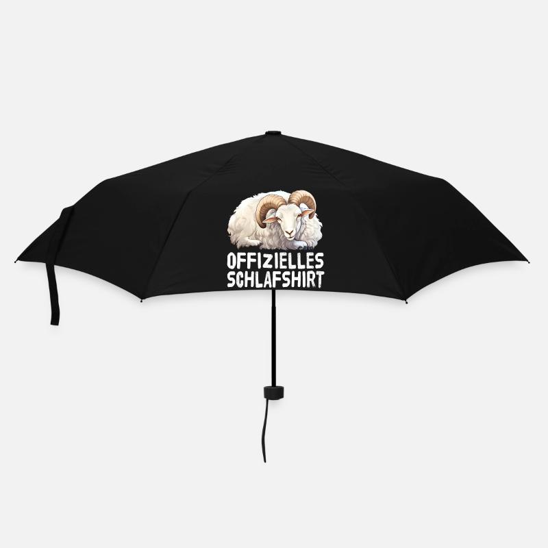 Offizieles Schlafshirt Widder Steinbock - Regenschirm (klein) - Schwarz