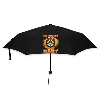 Coole Mädchen spielen Dart - Regenschirm (klein) - Schwarz - Vorne