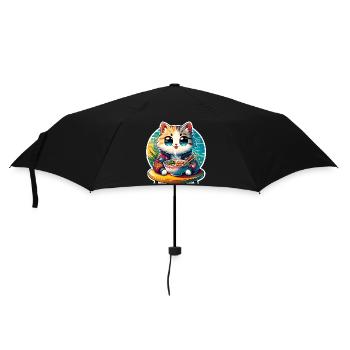 Cat Ramen Kawaii Anime - Umbrella (small) - black - Front