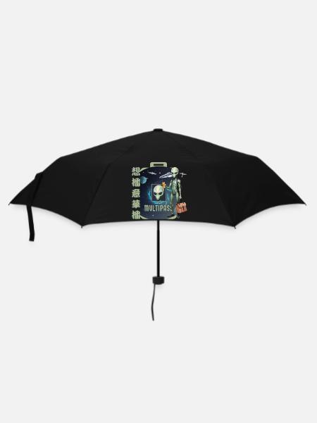 Alien Reisen - Regenschirm (klein) - Schwarz