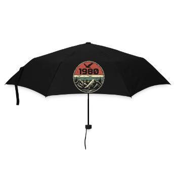 Vintage 1980 Classique 1980 rétro 1980 Cadeau 1980 - Parapluie standard - noir - Devant
