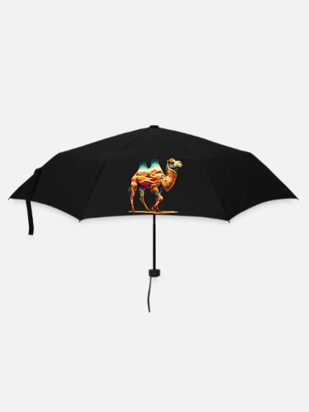 Kamel - Regenschirm (klein) - Schwarz