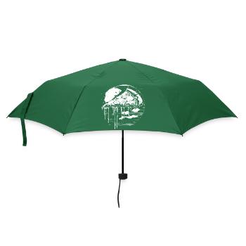 Pizza Graphic - Umbrella (small) - bottlegreen - Front