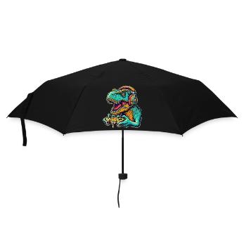 T Rex Dinosaur Gaming - Parapluie standard - noir - Devant