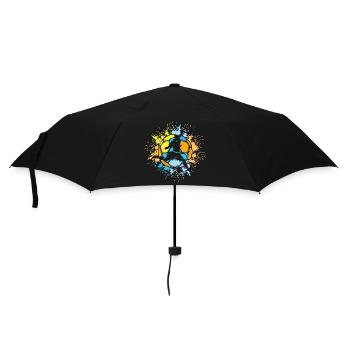 Soccer Color Explosion Player Sun Bright Colors - Umbrella (small) - black - Front