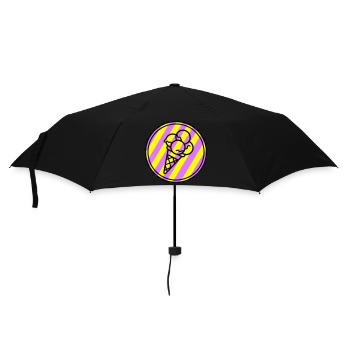 Eicreme Eis Icon - Regenschirm (klein) - Schwarz - Vorne