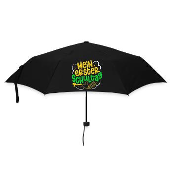 Einschulung Erster Schultag - Regenschirm (klein) - Schwarz - Vorne