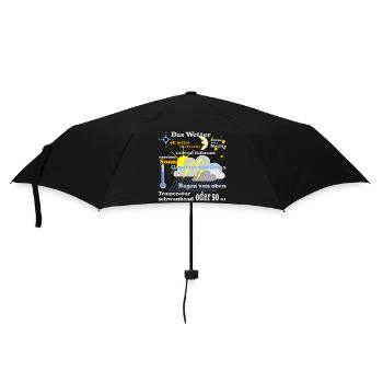 Stimmungsvoller Wetter- und Naturmotiv - Regenschirm (klein) - Schwarz - Vorne