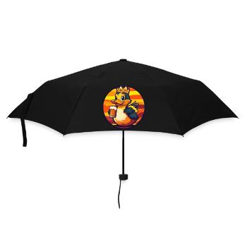 Ente Bier Comic - Regenschirm (klein) - Schwarz - Vorne