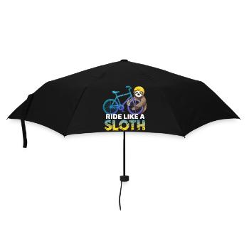 Sloth Biker with Helmet - Umbrella (small) - black - Front