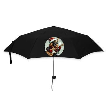 German Shepherd Dog Christmas Rocker Guitar - Umbrella (small) - black - Front