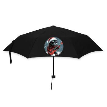 Staffordshire Bull Terrier Hund Weihnachten Rocker - Regenschirm (klein) - Schwarz - Vorne