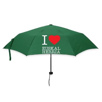 I LOVE EUSKAL HERRIA Basque Basque Country - Umbrella (small) - bottlegreen - Front