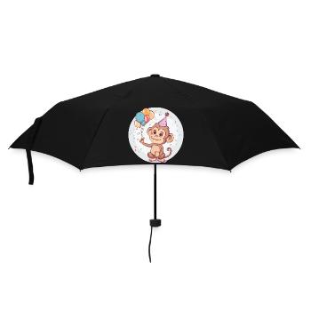 Monkey Birthday Comic - Umbrella (small) - black - Front