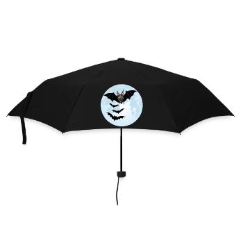Chauves souris vampires et lune - Parapluie standard - noir - Devant