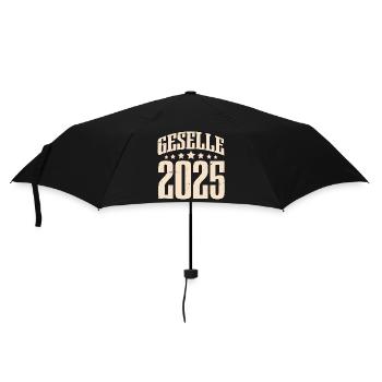 Geselle 2025 Gesellenprüfung - Regenschirm (klein) - Schwarz - Vorne