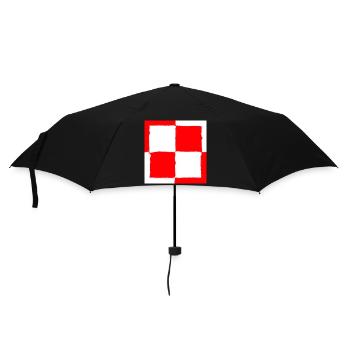 Chessboard symbol of Polish Poland - Umbrella (small) - black - Front