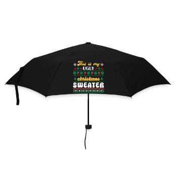 Das ist mein hässlicher Weihnachtspullover - Regenschirm (klein) - Schwarz - Vorne