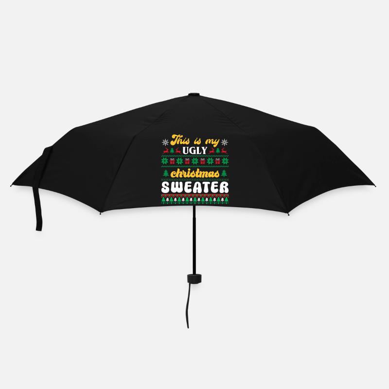 Das ist mein hässlicher Weihnachtspullover - Regenschirm (klein) - Schwarz
