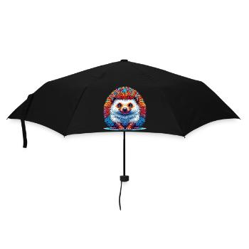Igel - Regenschirm (klein) - Schwarz - Vorne