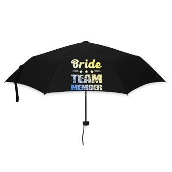 Bride Team - Regenschirm (klein) - Schwarz - Vorne
