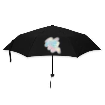 Dreamy – Pastell Aquarell Ästhetik - Regenschirm (klein) - Schwarz - Vorne