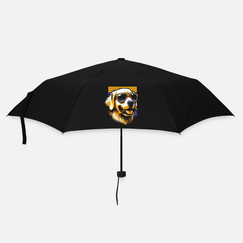 Golden Retriever - Regenschirm (klein) - Schwarz
