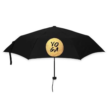 Yoga Gold Center Circle Meditation Concentration - Umbrella (small) - black - Front