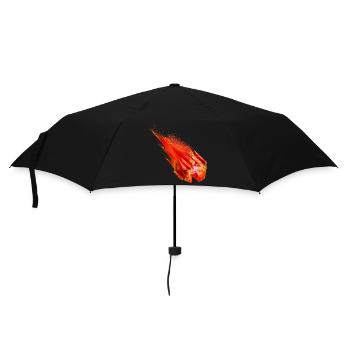 Astéroïde lumineux avec queue de feu - Conception de puissance - Parapluie standard - noir - Devant