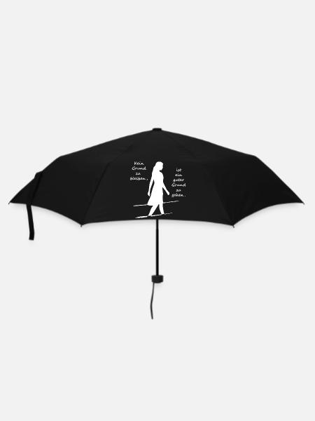 kein grund zu bleiben - Regenschirm (klein) - Schwarz