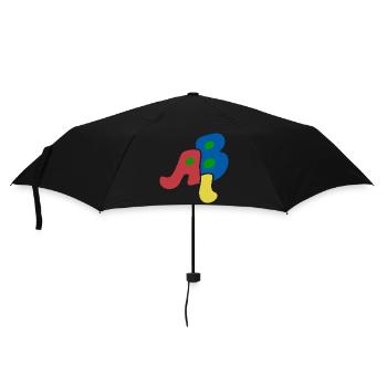 Abi - Abitur - Geschenk - Regenschirm (klein) - Schwarz - Vorne