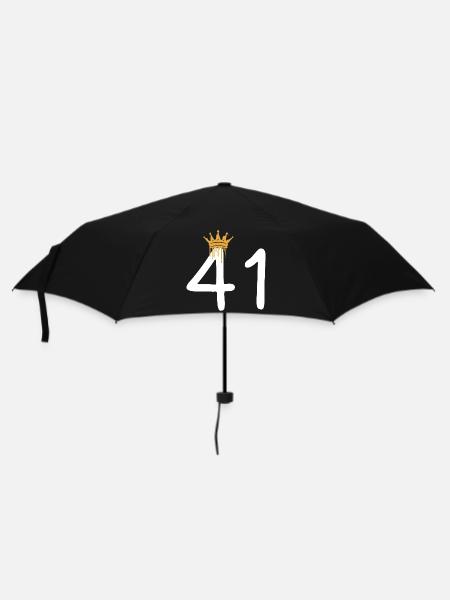 Königliche Graffiti-Nummer 41 - Regenschirm (klein) - Schwarz